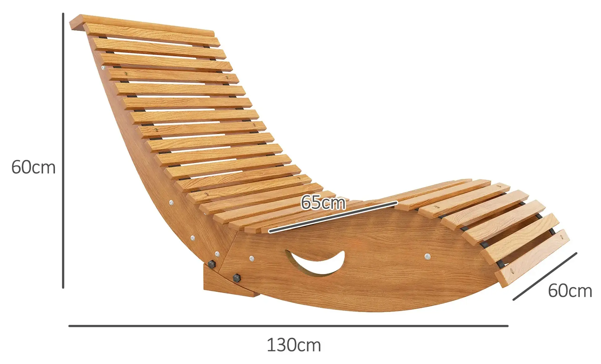 Садовое кресло-качалка Outsunny 84G-210V01TK (Teak) - 4
