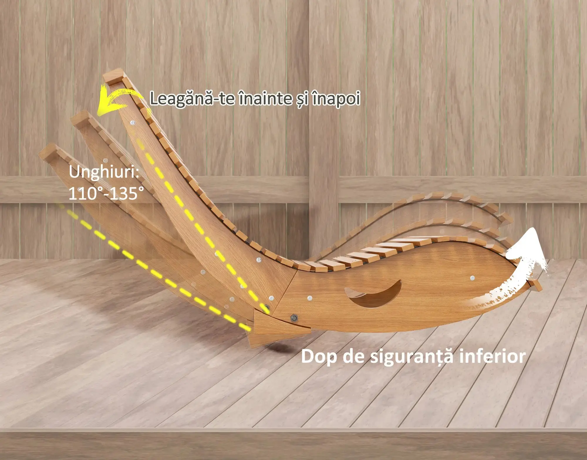 Садовое кресло-качалка Outsunny 84G-210V01TK (Teak) - 5
