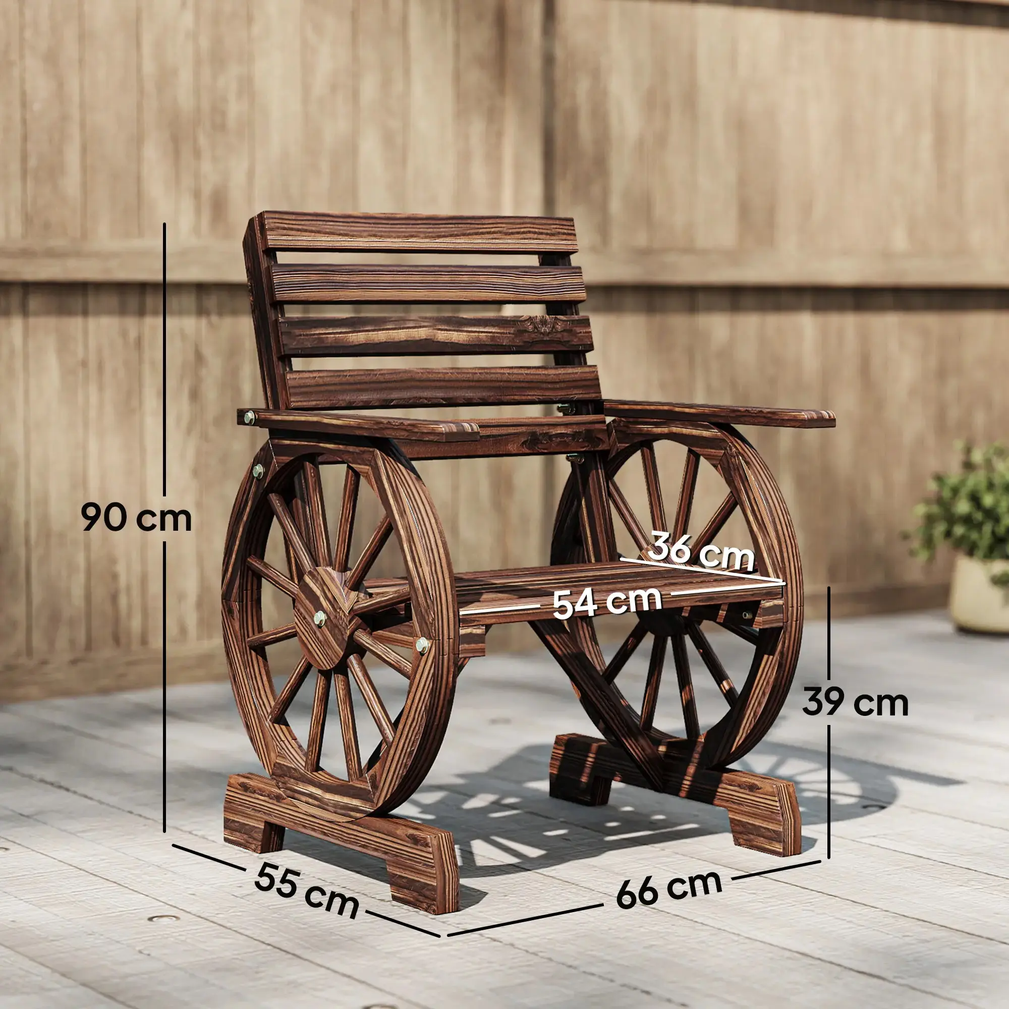 Fotoliu de gradina Outsunny 84K-070V00TN (Brown) - 4