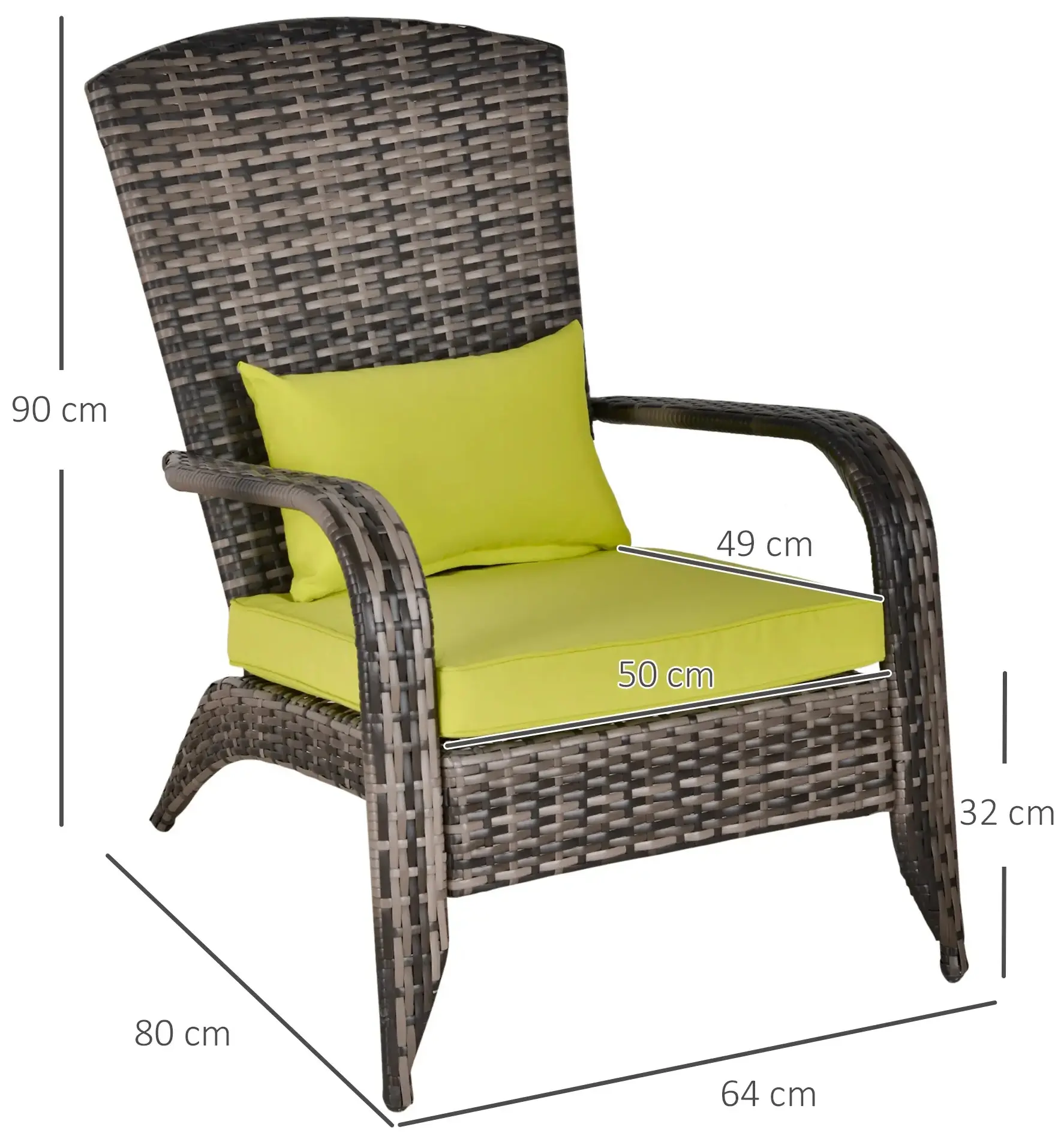 Садовое кресло Outsunny 867-068GN (Grey)