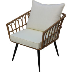 Кресло Tempo Kondela Araly TK-0000371808 (Natural/Black/Beige) Thumb