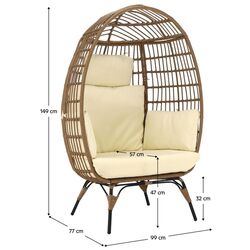 Кресло Tempo Kondela Karmen (Natural/Black/Beige) Thumb