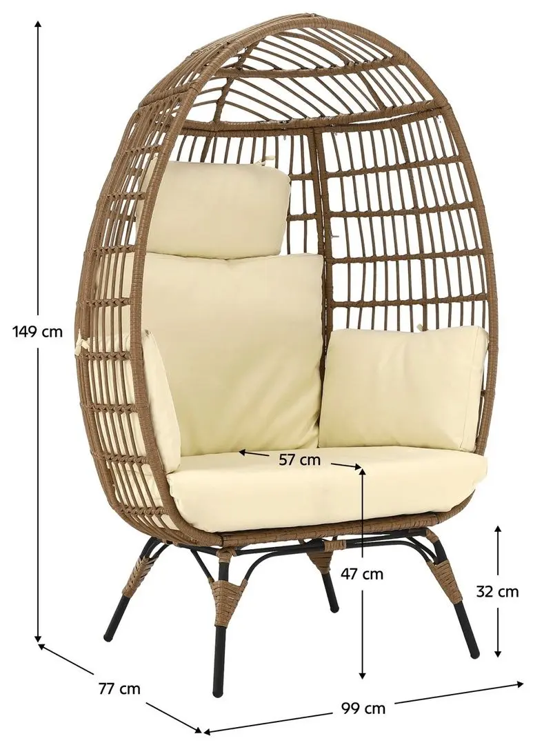 Кресло Tempo Kondela Karmen (Natural/Black/Beige)