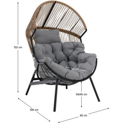 Кресло Tempo Kondela Neo (Brown/Gray) Thumb