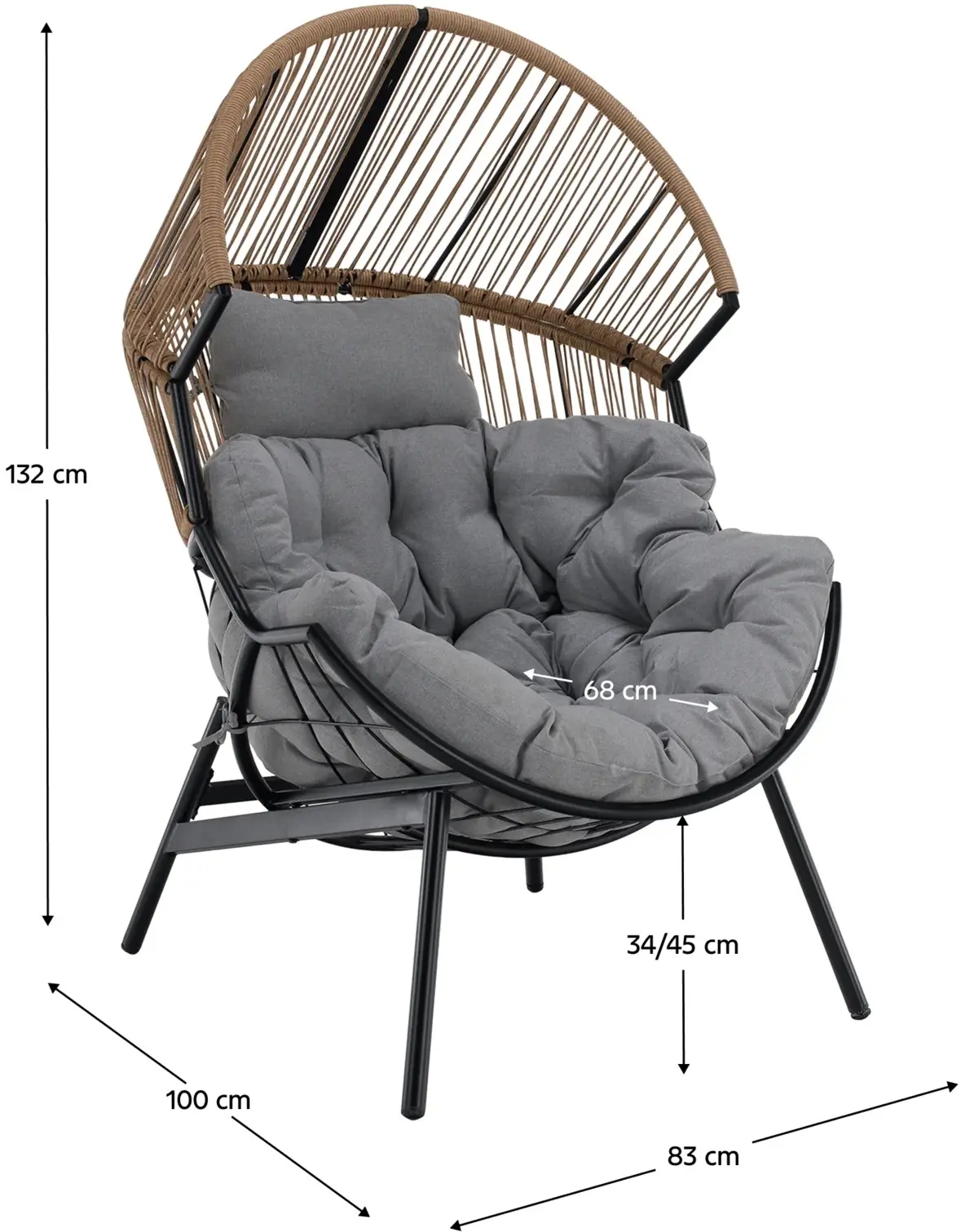 Кресло Tempo Kondela Neo (Brown/Gray) - 9