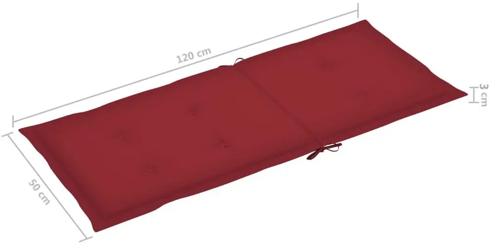 Fotoliu balansoar VidaXL 3064188 (Acacia/Burgundy) - 10
