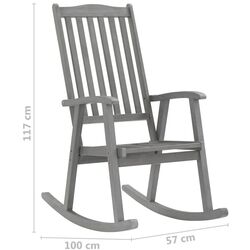 Fotoliu-balansoar VidaXL 3064218 (Grey) Thumb