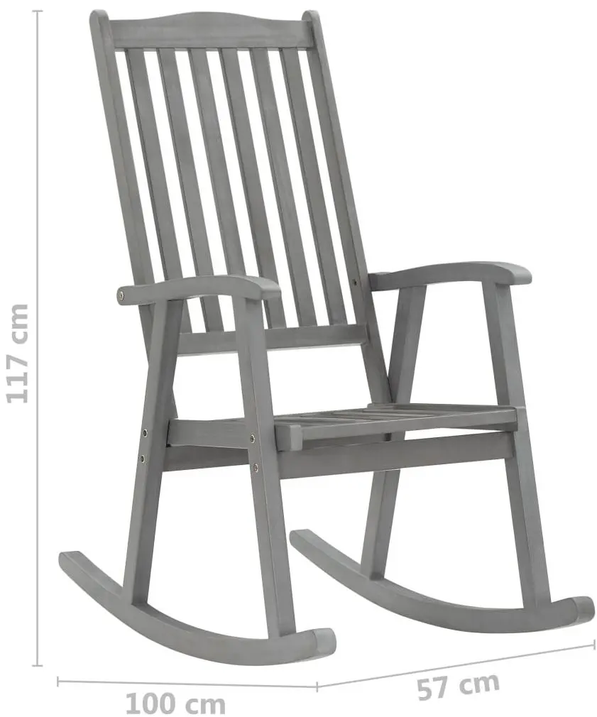 Fotoliu-balansoar VidaXL 3064218 (Grey) - 9