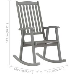 Fotoliu-balansoar VidaXL 311845 (Grey) Thumb