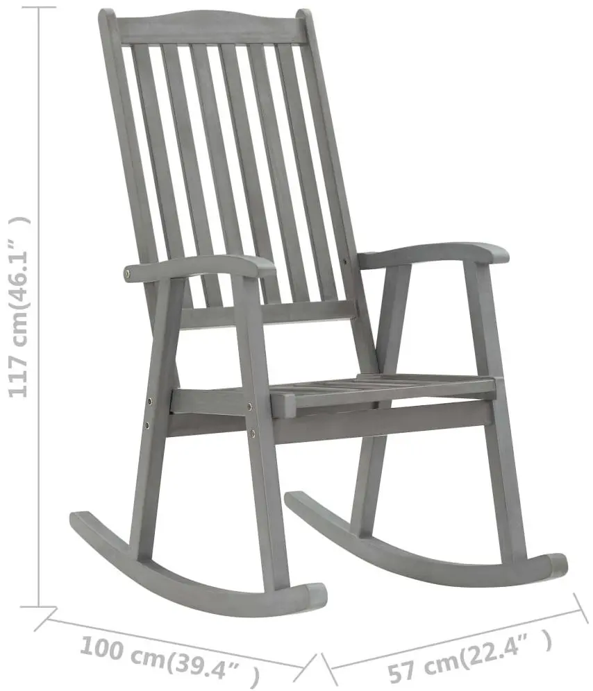 Fotoliu-balansoar VidaXL 311845 (Grey) - 7
