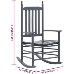 Кресло-качалка VidaXL 45698 (Grey) Thumb