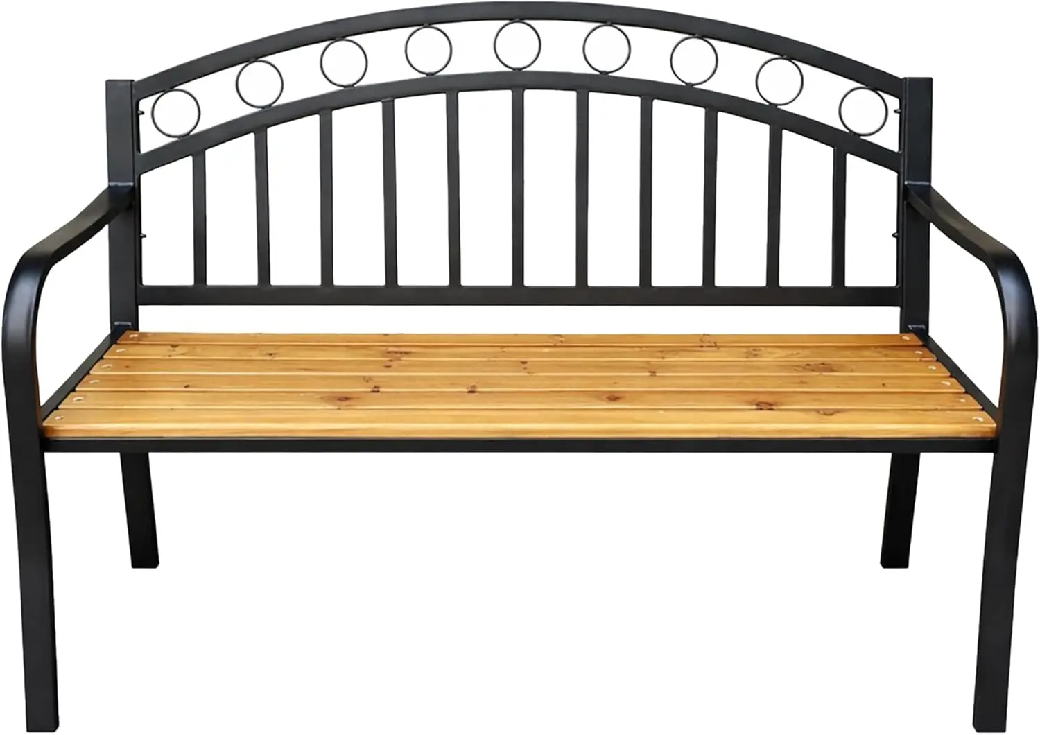 Садовая скамейка Akord Arum (Black/Natural Wood) - 3
