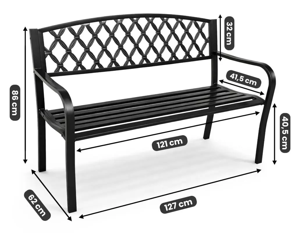 Скамейка Akord Classico 127 cm (Black) - 3