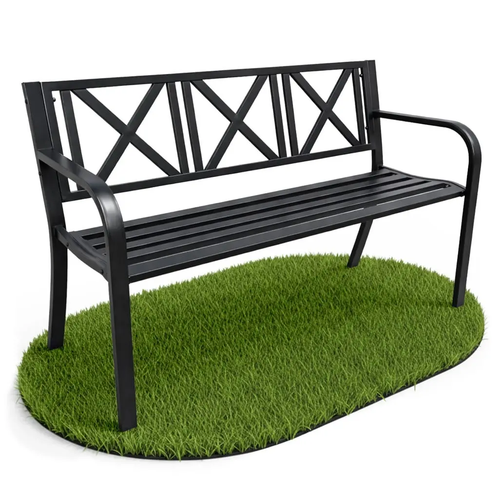 Скамейка Akord Cross 119 cm (Black) - 3