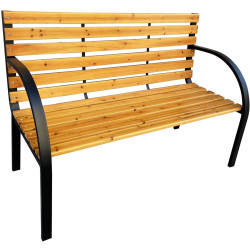 Скамейка Akord Dalia 122см (Wood/Black) Thumb