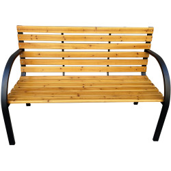 Скамейка Akord Dalia 122см (Wood/Black) Thumb