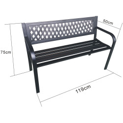 Скамейка Akord Kalia 119см (Black) Thumb