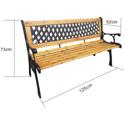 Скамейка Akord Mirt 125см (Natural/Black) Thumb