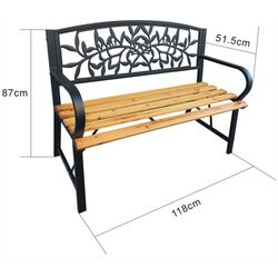 Скамейка Akord Reo (Black/Oak) Thumb