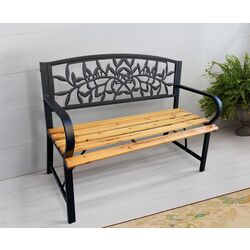 Скамейка Akord Reo (Black/Oak)