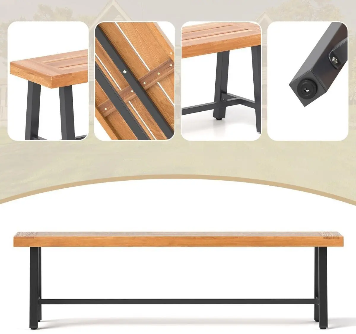 Комплект садовой мебели Costway HW72985-2 (Natural) - 4