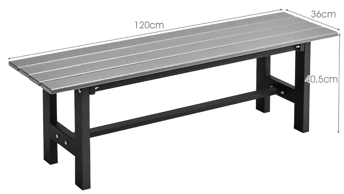 Banca de gradina Costway NP12711GR (Grey) - 3