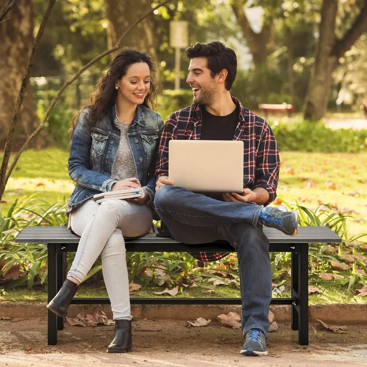 Banca de gradina Costway NP12711GR (Grey) - 4