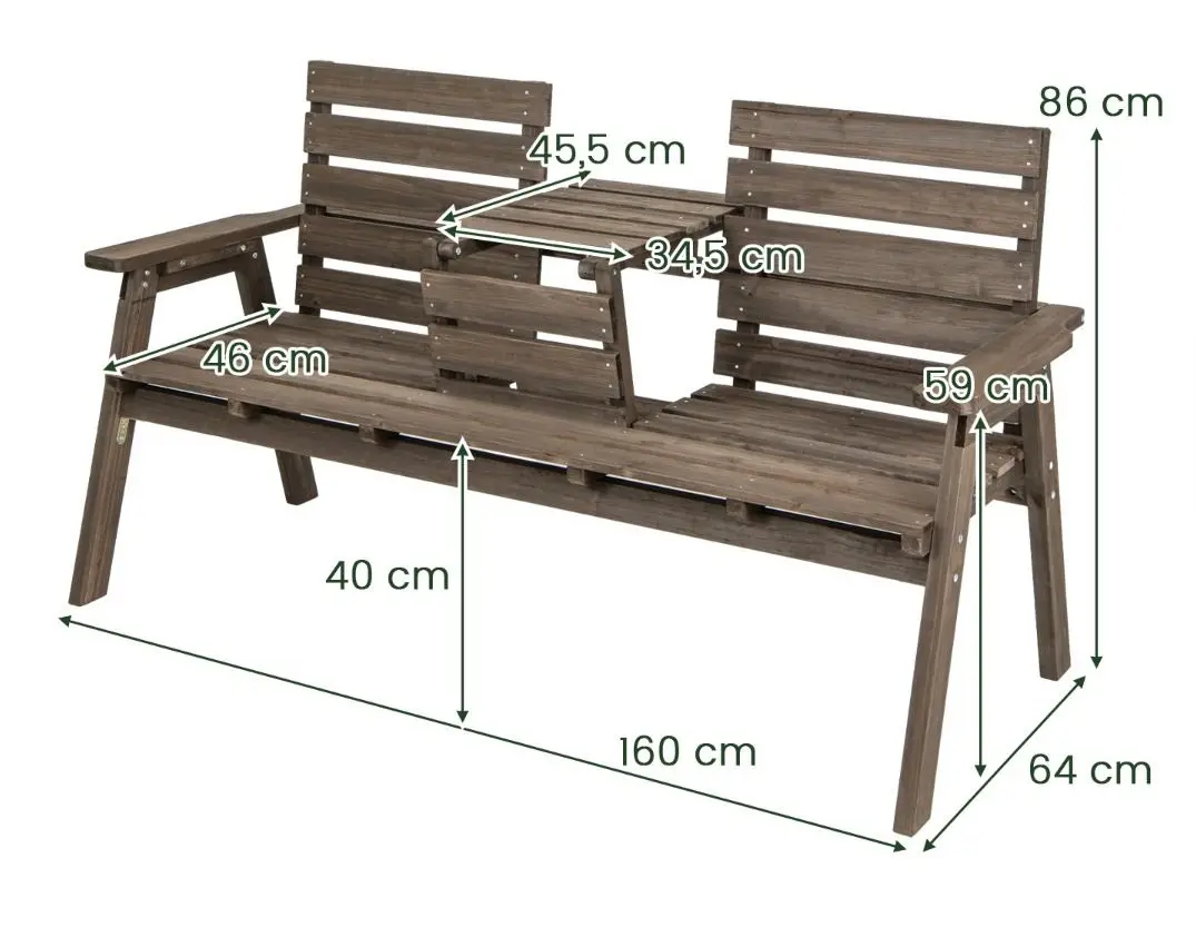 Скамейка Costway GT4198CF (Brown)