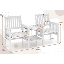 Banca Costway GT4242WH (White) Thumb