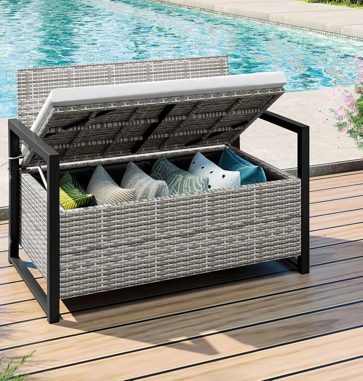 Скамейка Costway HW74047GR (Grey) - 3