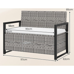 Скамейка Costway HW74047GR (Grey) Thumb