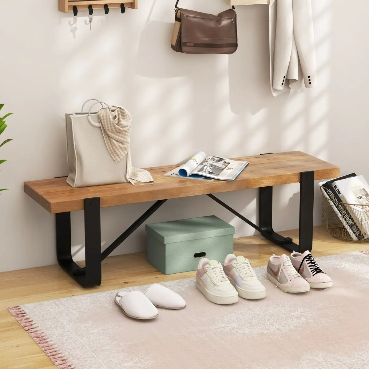 Скамейка Costway JV10988NA (Natural)