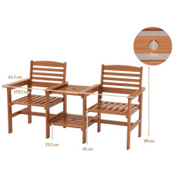 Скамейка Costway JV11767 (Brown) Thumb