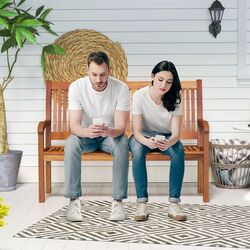 Скамейка Costway JV12570 (Natural) Thumb