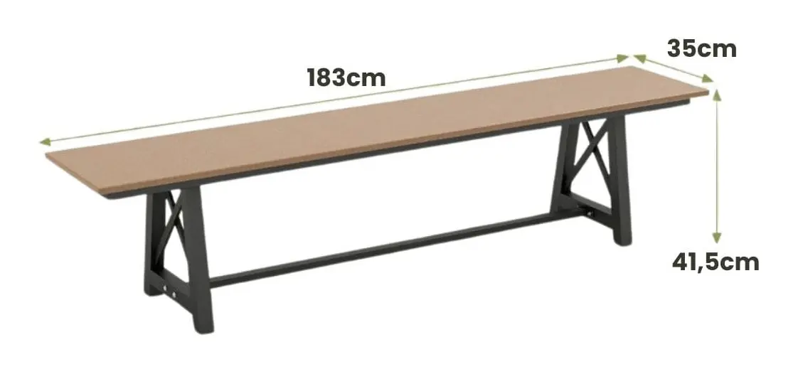 Banca Costway NP11389BN (Brown/Black)