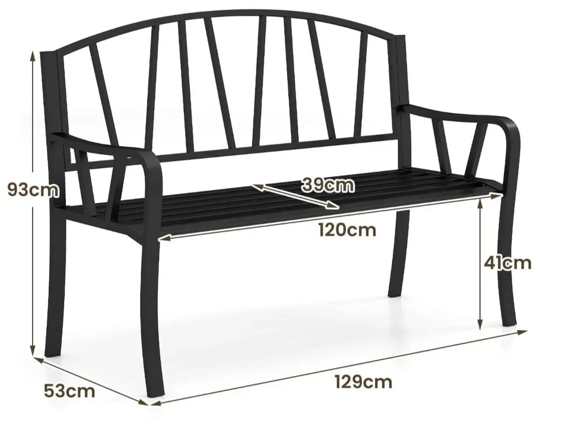 Скамейка Costway NP12020DK (Black) - 2