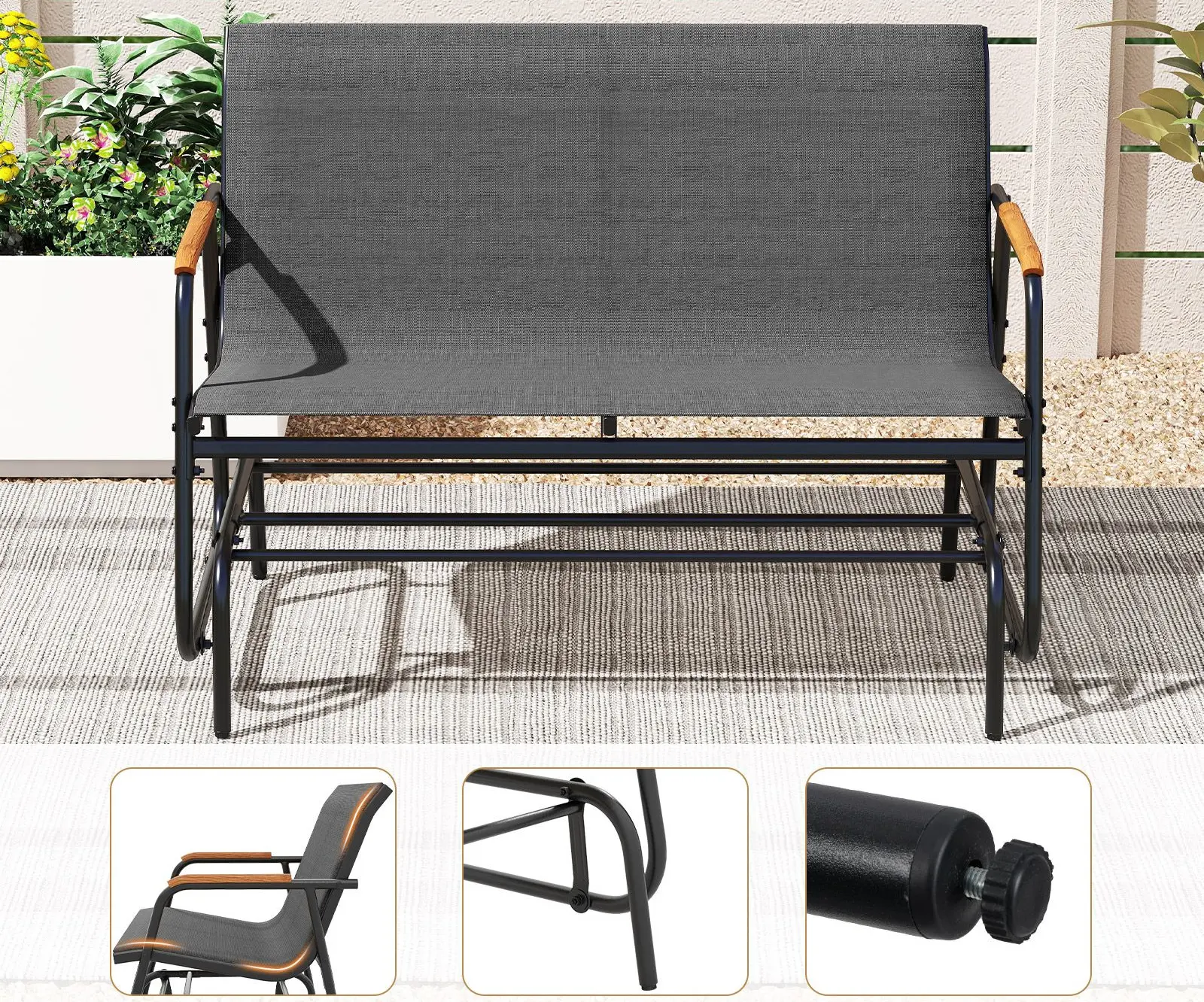 Скамейка Costway NP12176GR (Grey) - 2