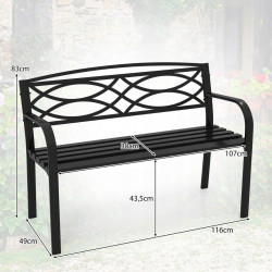 Скамейка Costway NP12219DK (Black) Thumb