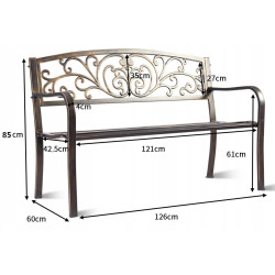 Скамейка Costway NP12300CP (Brown) Thumb