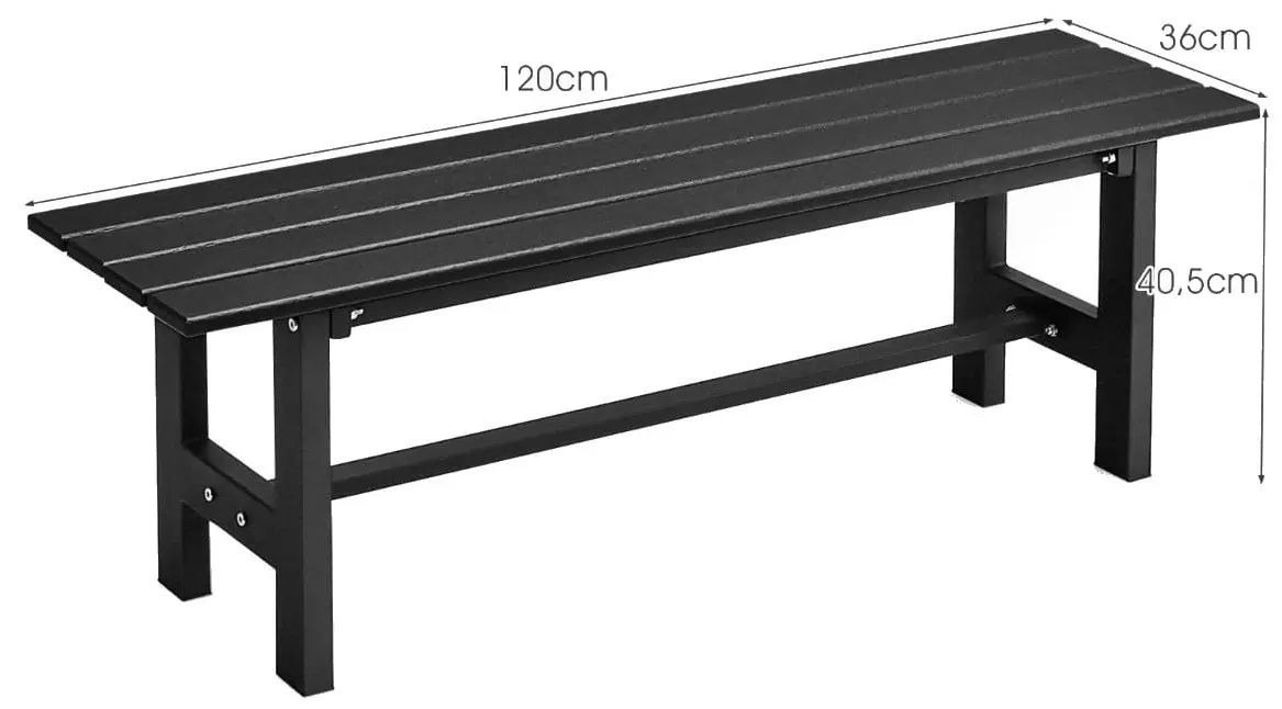 Скамейка Costway NP12711DK (Black) - 4