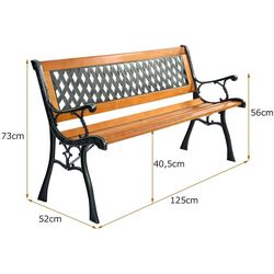 Banca Costway OP70533 (Natural/Black) Thumb