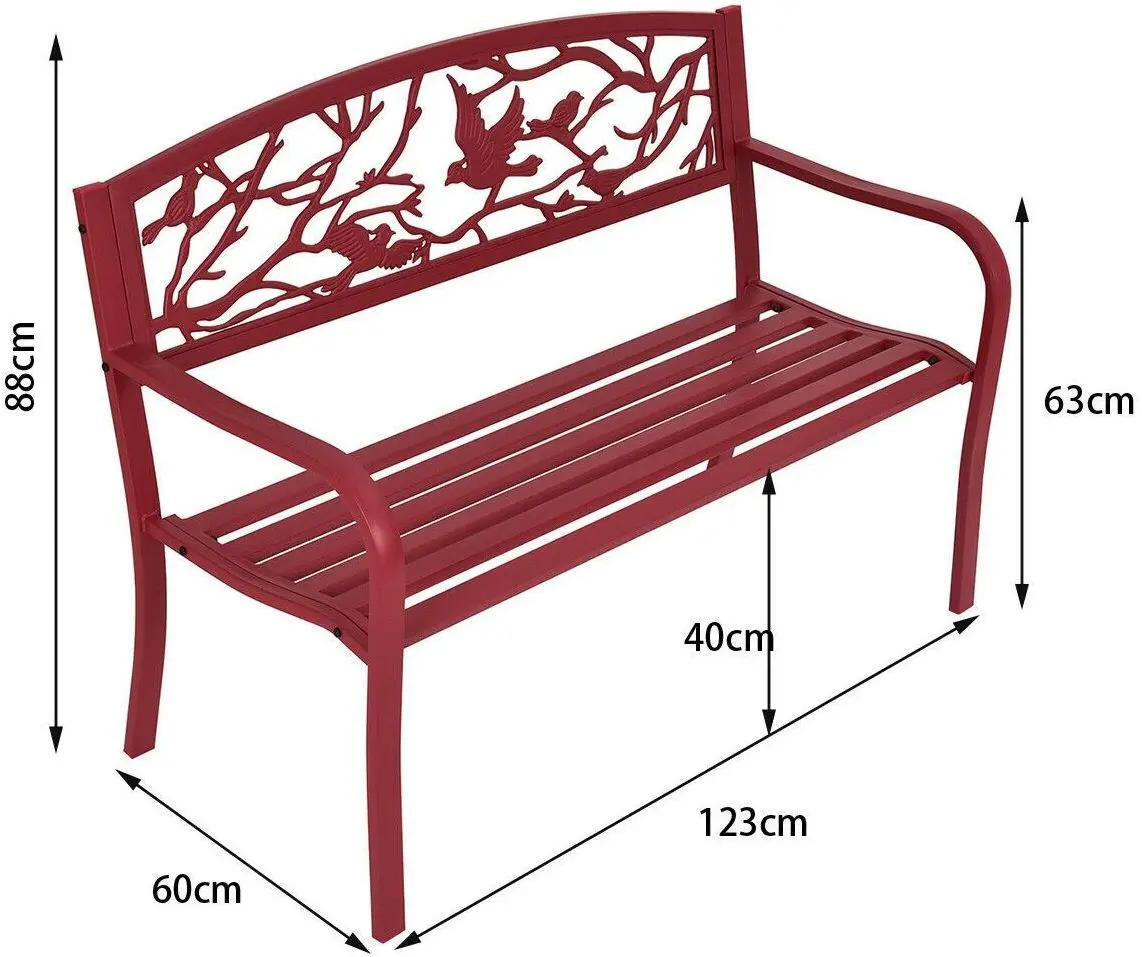 Banca Costway OP70536 (Red) - 8