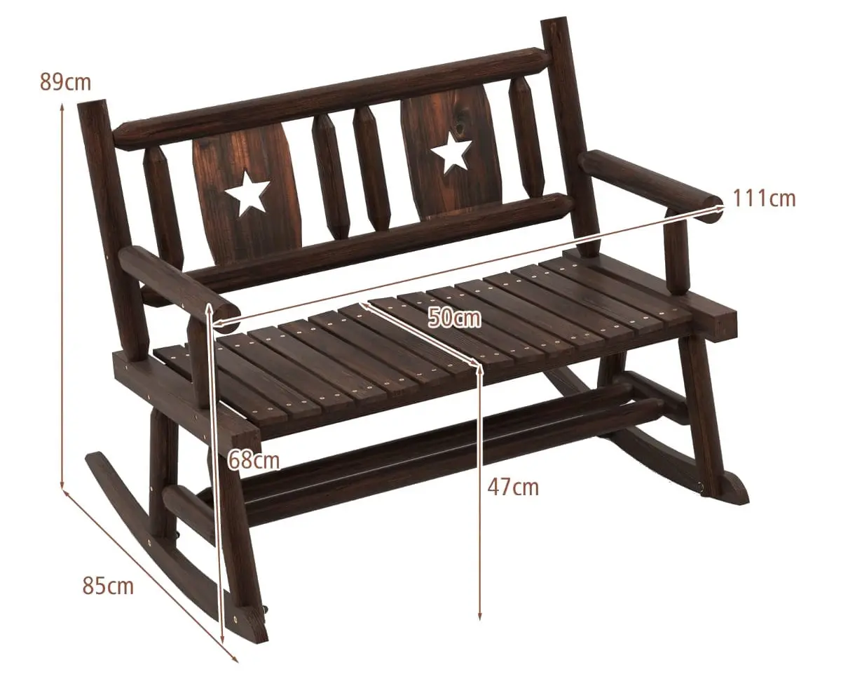 Скамейка-качалка Costway NP11392 (Brown)