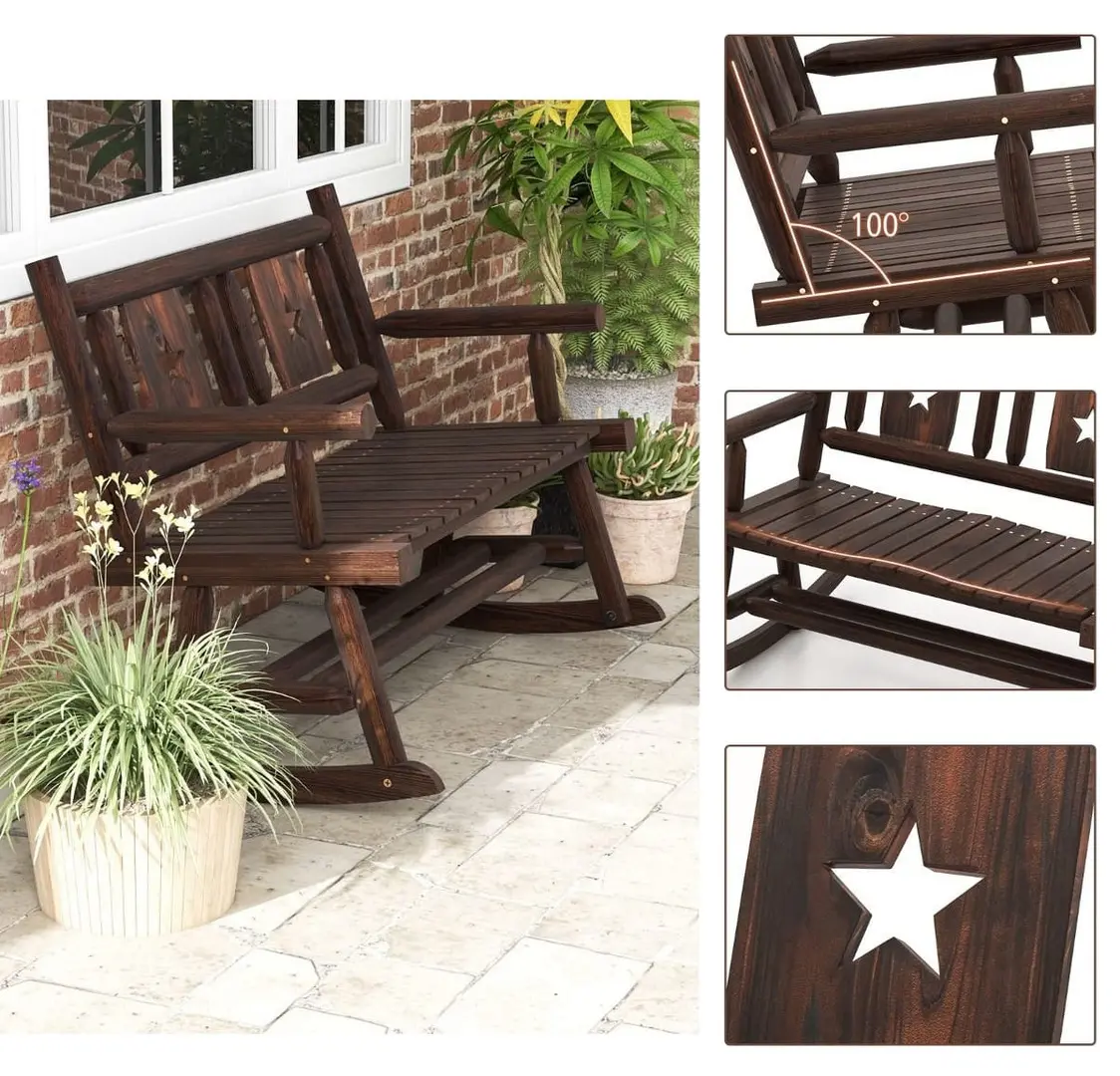 Скамейка-качалка Costway NP11392 (Brown)