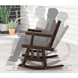 Скамейка-качалка Costway NP11392 (Brown) Thumb