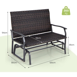 Скамейка-качалка Costway NP11492BN (Brown) Thumb