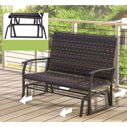 Скамейка-качалка Costway NP11492BN (Brown) Thumb