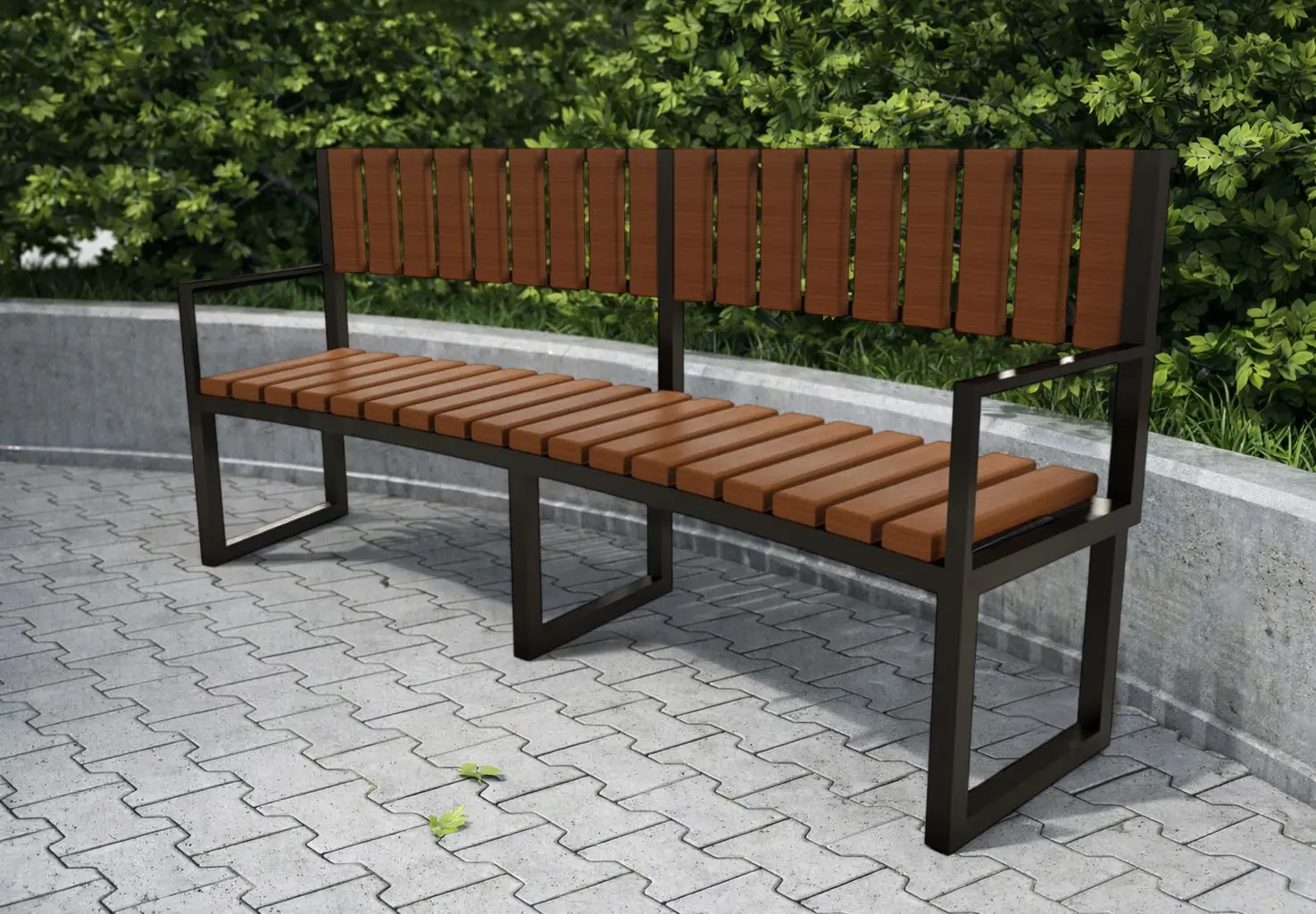 Садовая скамейка DastimArt 945 (Brown/Black)