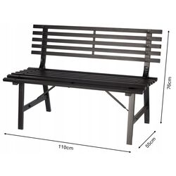 Скамейка GardenLine MEB0827 (Black) Thumb