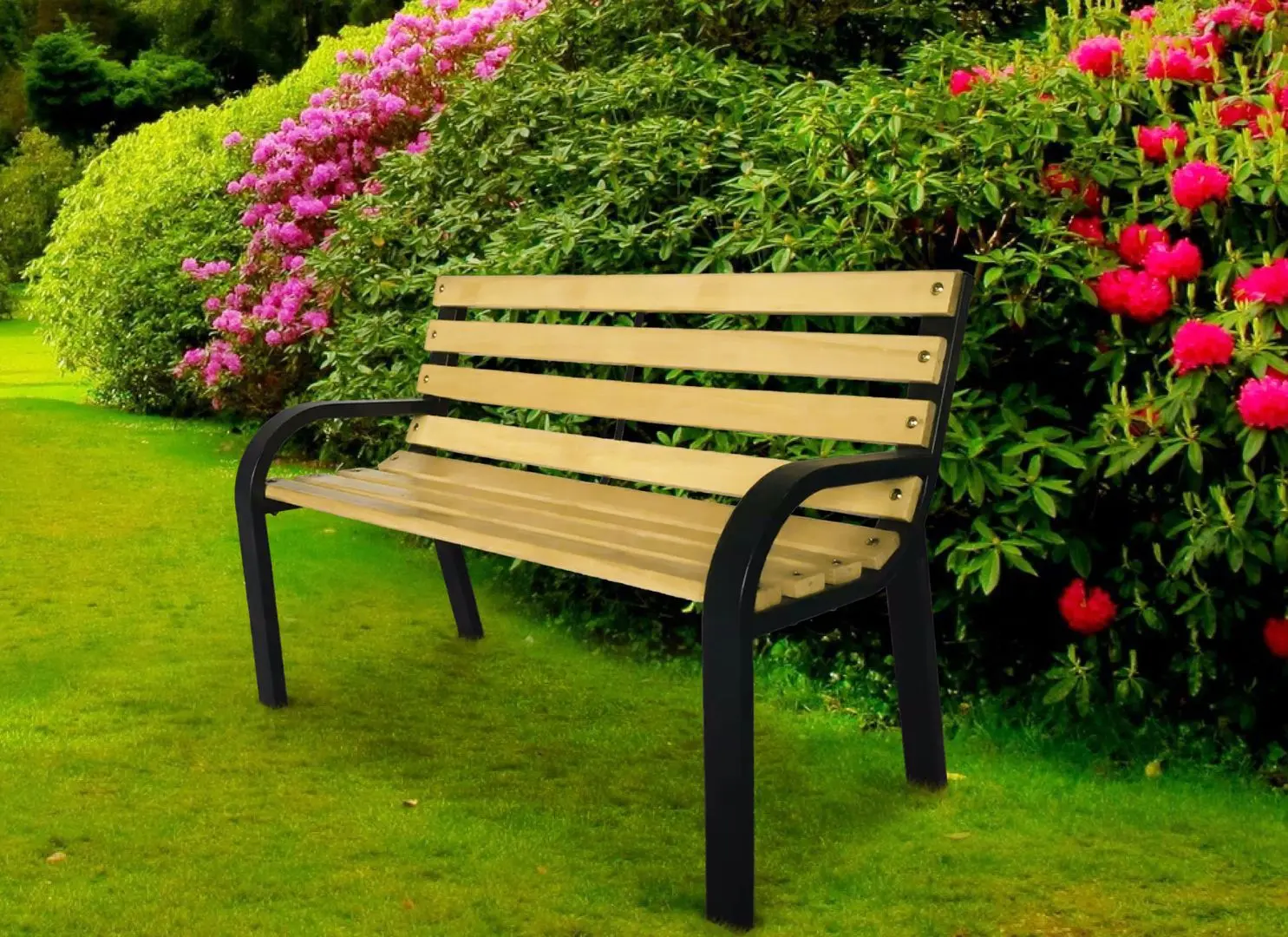 Скамейка GardenLine MEB0872 (Natural/Black)